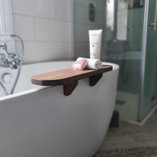 Wooden One Side Bath Caddy Bath Tray Bath Rack Bath Board One Rim Attaching Sides Bath Shelf Bath Tub Side Tray